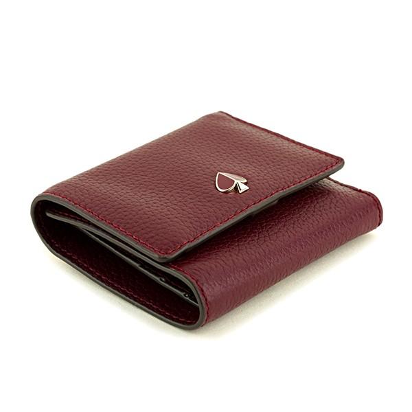 kate spade NEW YORK ケイトスペード 2つ折り財布 バーガンディ系 