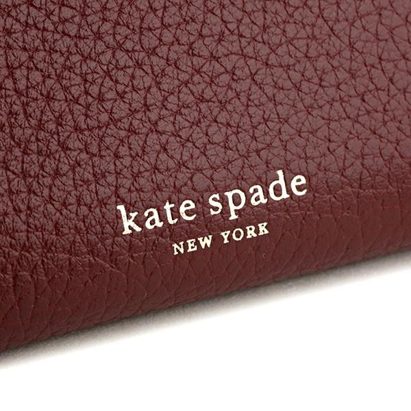 kate spade NEW YORK ケイトスペード 2つ折り財布 バーガンディ系 