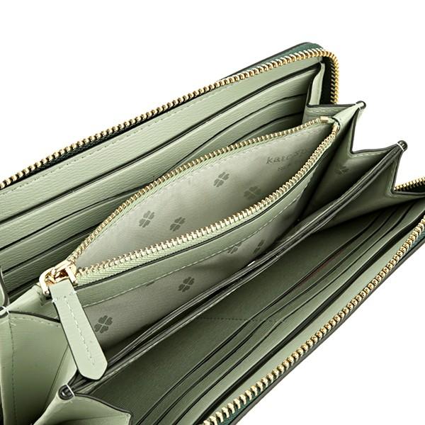 未使用ケイトスペード★フラップロングウォレット 長財布 スムーズレザー 本革 緑 kate spade NEW YORK（ケイト・スペード ニューヨーク） 並行輸入