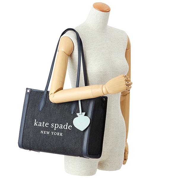 (美品) ケイトスペード　katespade トートバッグ　デニム　マーケット オン パーパス デニム ラージ トート バッグ | トートバッグ