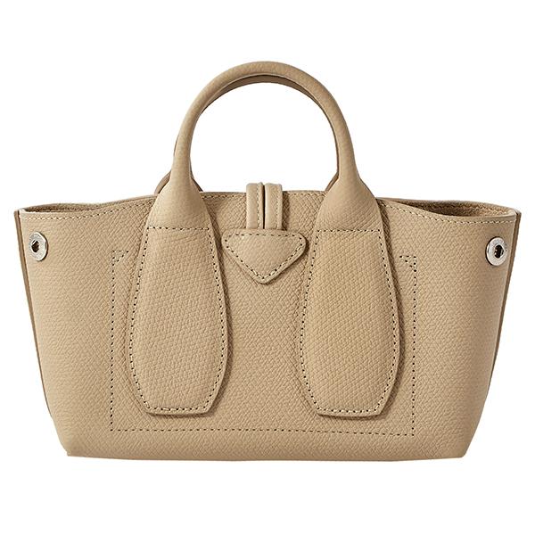 LONGCHAMP 並行輸入 ロンシャン ハンドバッグ ベージュ ロゾ TOP