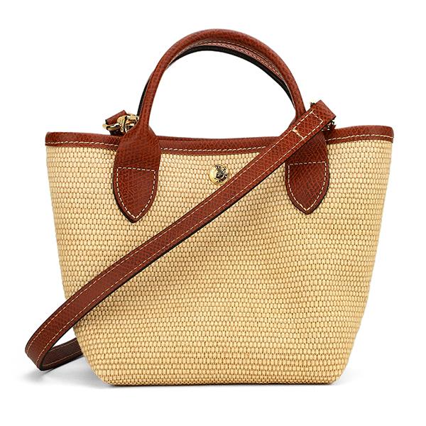 ロンシャン　プリアージュサントロペトート カゴバッグ ブラウン ロンシャン プリアージュサントロペトート カゴバッグ ブラウン