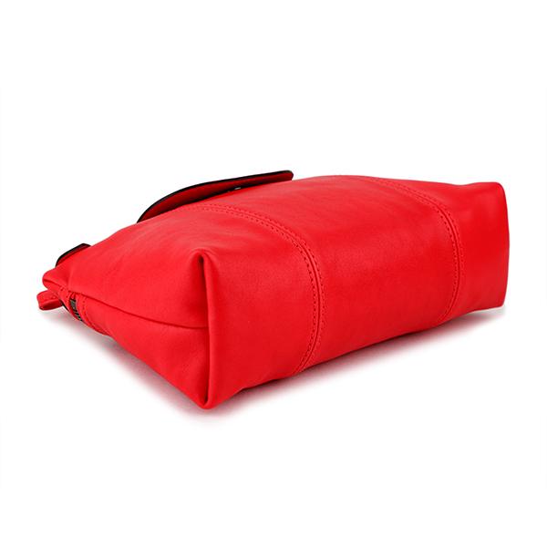 【美品 希少】LONGCHAMP レッド ハンドバッグ　キュイール LONGCHAMP ロンシャン ハンドバッグ ダークレッド 赤系 ル・プリ