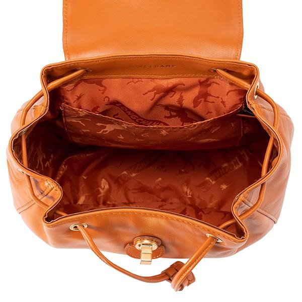 LONGCHAMP ロンシャン リュックサック オレンジ系 ブラウン系 キャ 