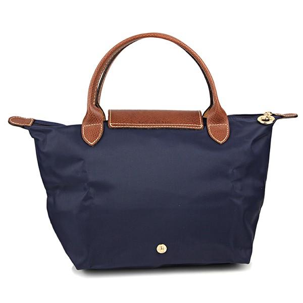 【美品】ロンシャン Longchamp 本革 トートハンドバッグ 濃紺 LONGCHAMP 並行輸入 ロンシャン ハンドバッグ ル プリアージュ