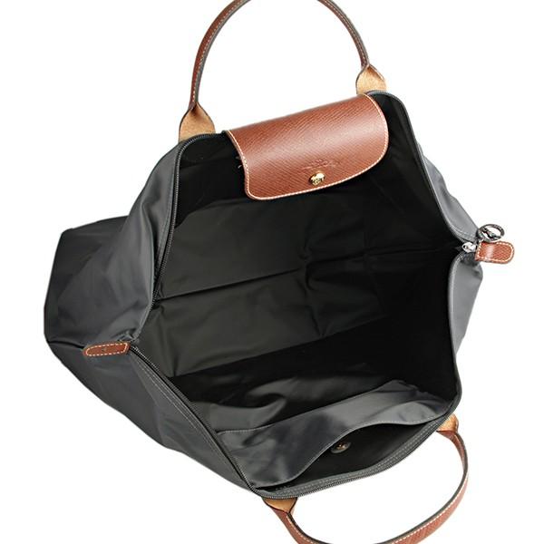 LONGCHAMP ロンシャン ボストンバッグ グレー ガンメタル ル