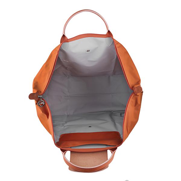 美品 ロンシャン ボストンバッグ 斜め掛け 大容量 トラベル ナイロン オレンジ LONGCHAMP 並行輸入 ロンシャン ボストンバッグ ル プリアージュ
