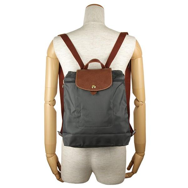 ロンシャンLONG CHAMP リュック グレー ロンシャン LONGCHAMP 軽量ナイロンリュック （グレー） -靴