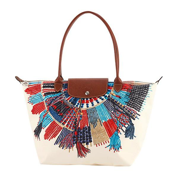 並行輸入 ロンシャン トートバッグ TOTE BAG L 1899 655 B51 ブルー 青/レッド 赤 爆買 | LONGCHAMP