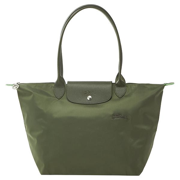 美品　LONGCHAMP　ロンシャン　レザー　トートバッグ　グリーン　チェック LONGCHAMP 並行輸入 ロンシャン トートバッグ ル プリアージュ
