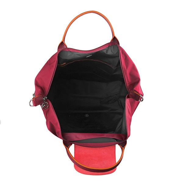 LONGCHAMP ロンシャン プリアージュ　大容量　拡張ボストンバッグ　赤 LONGCHAMP ロンシャン ボストンバッグ ガーネット レッド 赤系