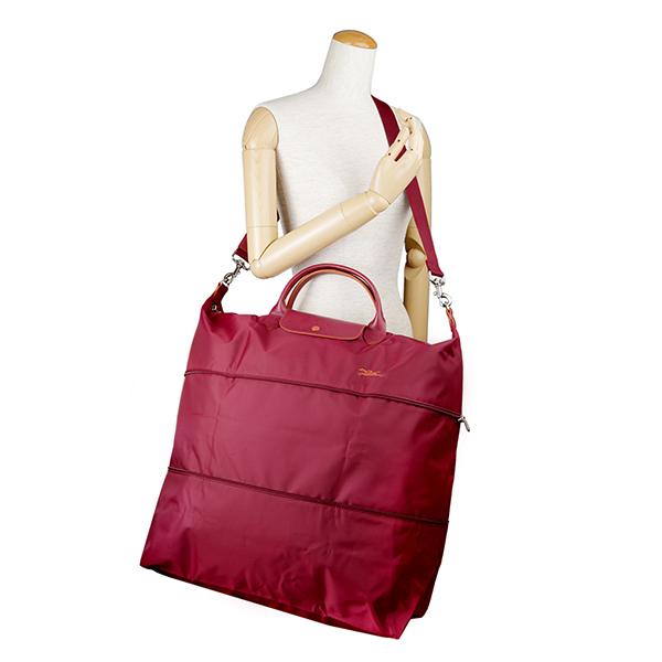 未使用に近い✨【Longchamp】プリアージュ　ボストンバッグ　レッド LONGCHAMP 並行輸入 ロンシャン ボストンバッグ ガーネット