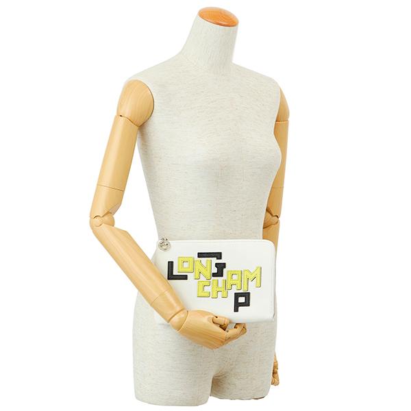 並行輸入 ロンシャン クラッチ・セカンドバッグ ホワイト系 白 ル・プリアージュ キュイール LGP LONGCHAMP L4848 755 007 爆買 | LONGCHAMP | 05