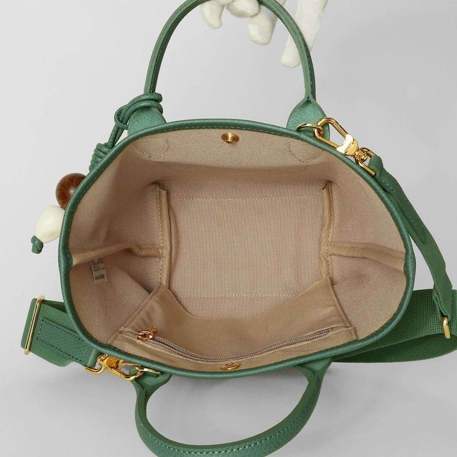 並行輸入 ロンシャン ハンドバッグ LONGCHAMP ル パニエ プリアージュ バスケットバッグ XSサイズ 10307 HGY M16レディース スモーキーグリーン 緑 爆買の画像