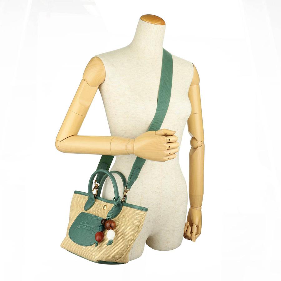 並行輸入 ロンシャン ハンドバッグ LONGCHAMP ル パニエ プリアージュ バスケットバッグ XSサイズ 10307 HGY M16レディース スモーキーグリーン 緑 爆買の画像