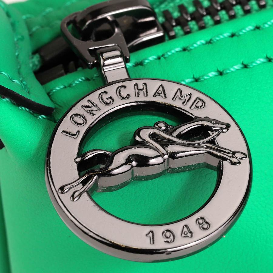 極美品 Longchamp ロンシャン レザー ボストンバッグ グリーン 緑 ロンシャン LONGCHAMP ボストンバッグ ル プリアージュ トラベルバッグ