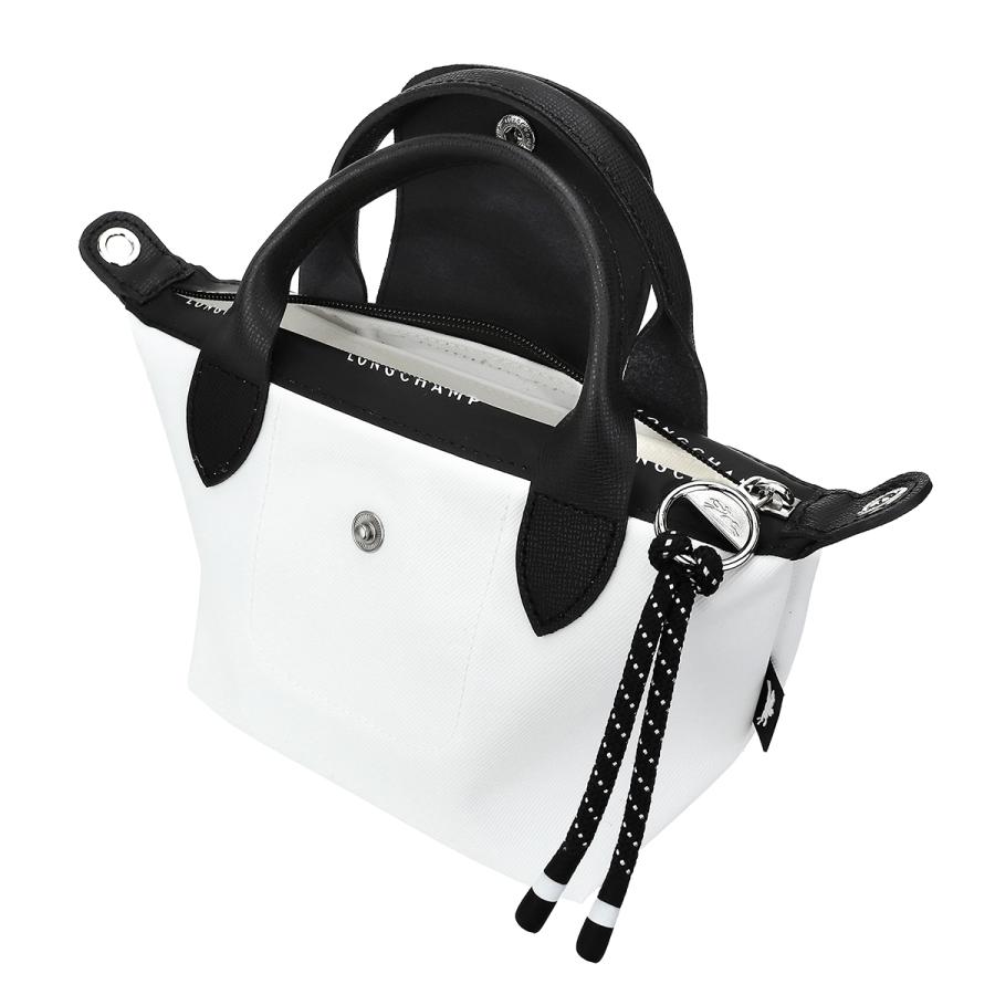 【新品・未使用】LONGCHAMP ロンシャン ハンドバッグ ブラック×ホワイト LONGCHAMP（ロンシャン） 並行輸入 ハンドバッグ ル プリアージュ