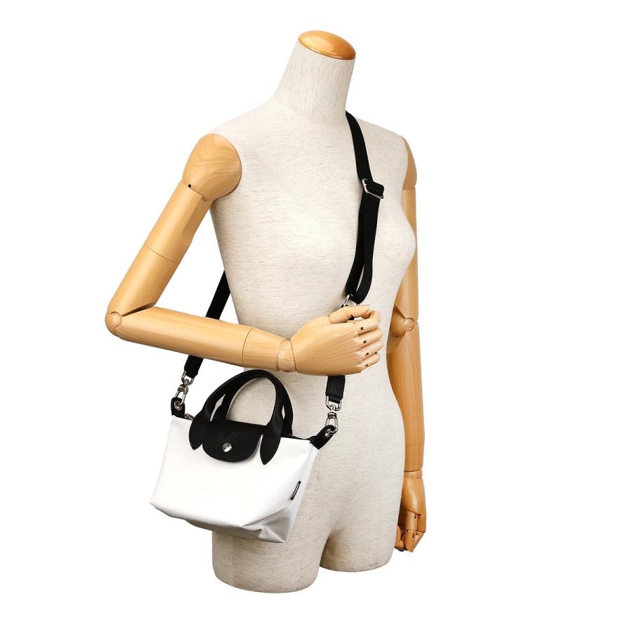 【新品・未使用】LONGCHAMP ロンシャン ハンドバッグ ブラック×ホワイト LONGCHAMP（ロンシャン） 並行輸入 ハンドバッグ ル プリアージュ