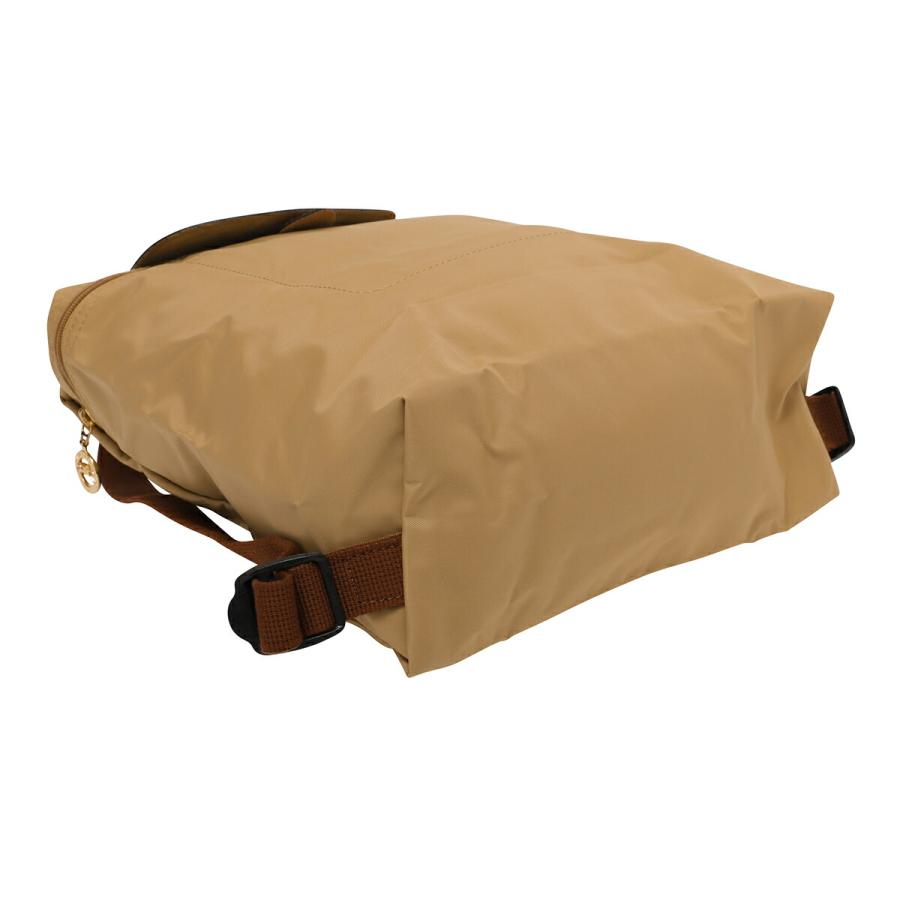 ロンシャン/ベージュ レザーフラップリュック ル プリアージュ® オリジナル M バックパック パピエ