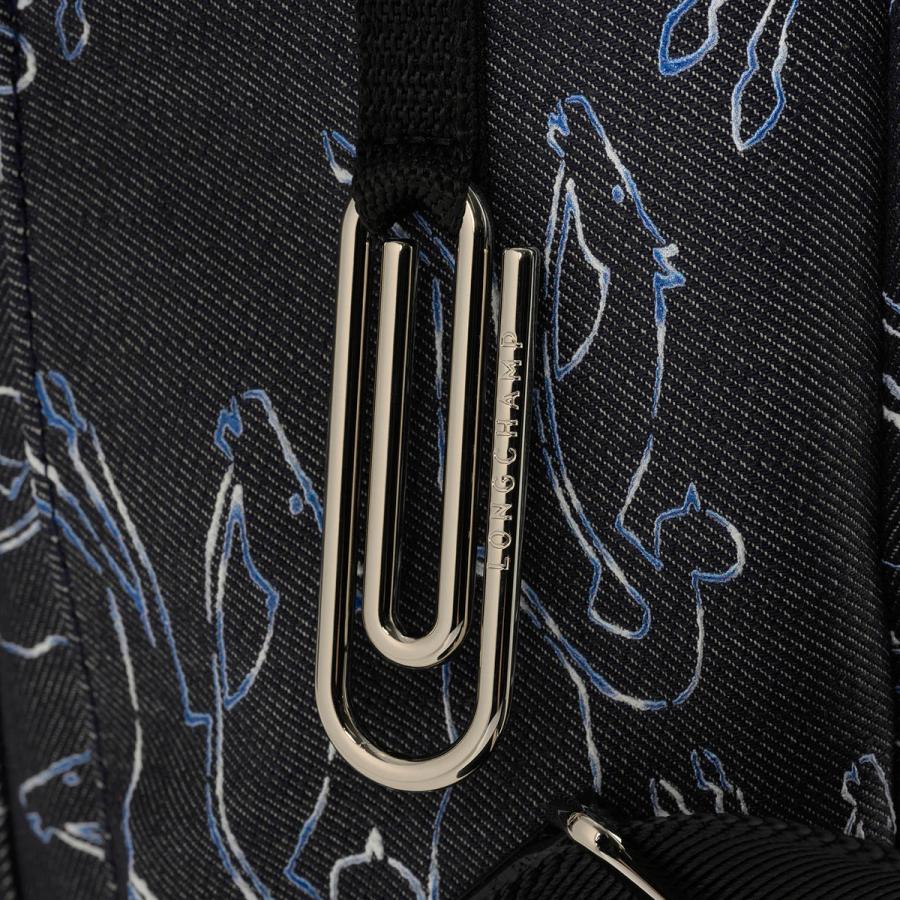 並行輸入 ロンシャン リュックサック LONGCHAMP ル プリアージュ デニム バックパック Lサイズ 20001 HEL 006レディース ネイビー 紺 | LONGCHAMP | 06