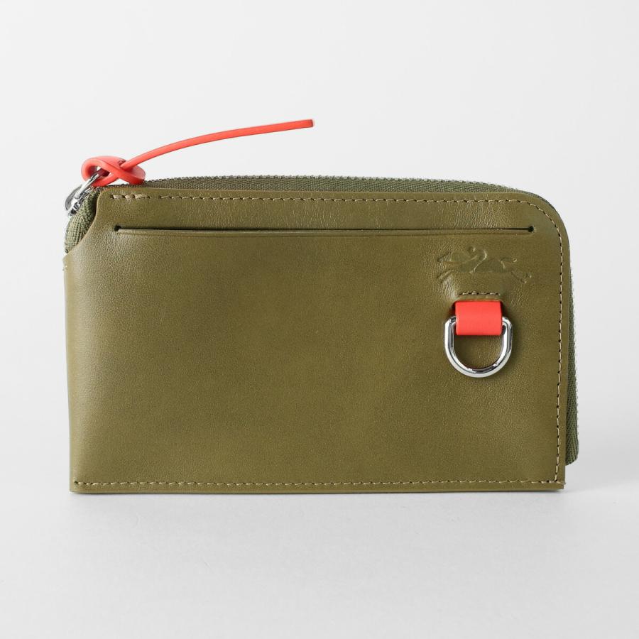 並行輸入 ロンシャン カードケース LONGCHAMP ポケットコレクション TWO TONE ZIP CARD HOLDER 30048 HIM 510レディース グリーン 緑 | LONGCHAMP
