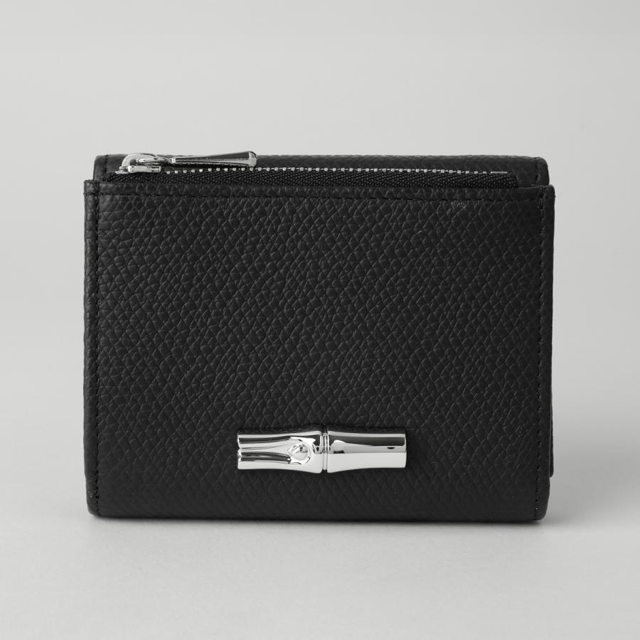 並行輸入 ロンシャン 3つ折り財布 LONGCHAMP ル ロゾ コンパクト ウォレット 30049 HFP 001レディース ブラック 黒 | LONGCHAMP