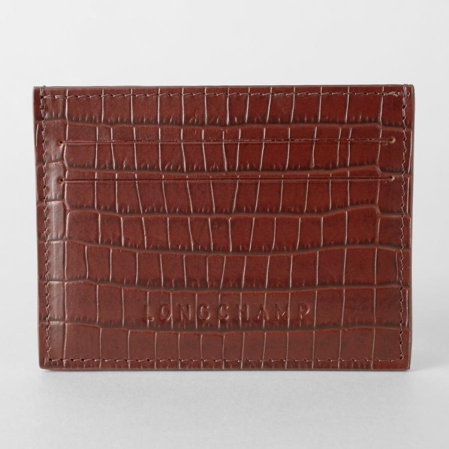 並行輸入 ロンシャン カードケース LONGCHAMP ポケットコレクション カードホルダー 3218 HID 002レディース ブラウン 茶色 | LONGCHAMP