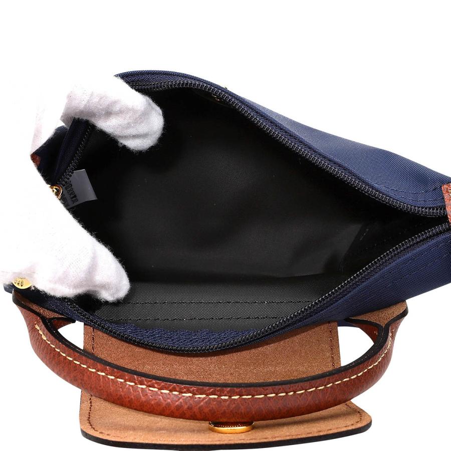ロンシャン LONGCHAMP ル プリアージュ シティハンドル付きポーチ　紺色 ル プリアージュ® オリジナル ハンドル付きポーチ ネイビー