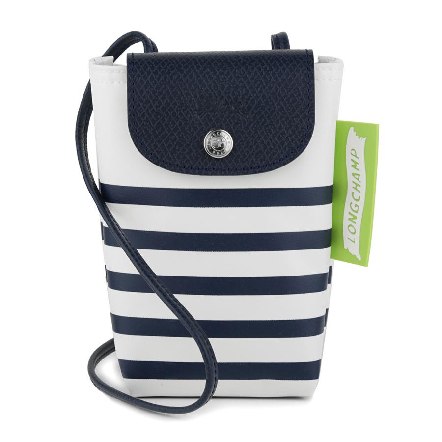 並行輸入 ロンシャン スマートフォンケース LONGCHAMP ル プリアージュ コレクション PHONE CASE 34201 HDF 165レディース ホワイト 白 ネイビー 紺 | LONGCHAMP