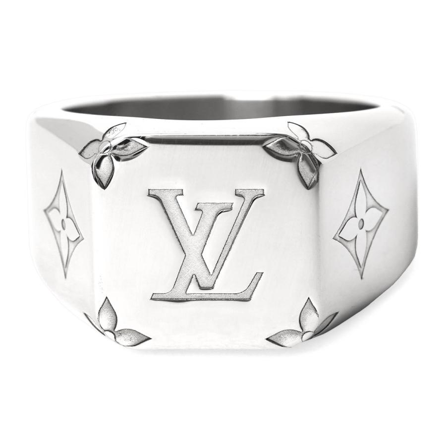 並行輸入 ルイヴィトン リング Louis Vuitton モノグラム シグネットリング モノグラム M00625ユニセックス シルバー 銀 | LOUIS VUITTON