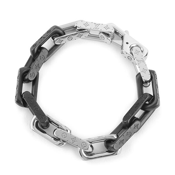 並行輸入 ルイヴィトン ブレスレット Louis Vuitton モノグラム ブラスレ・モノグラムチェーン M00686ユニセックス シルバー 銀 ブラック 黒 | LOUIS VUITTON | 02