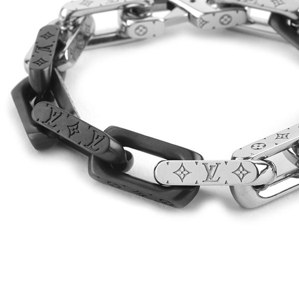 並行輸入 ルイヴィトン ブレスレット Louis Vuitton モノグラム ブラスレ・モノグラムチェーン M00686ユニセックス シルバー 銀 ブラック 黒 | LOUIS VUITTON | 03