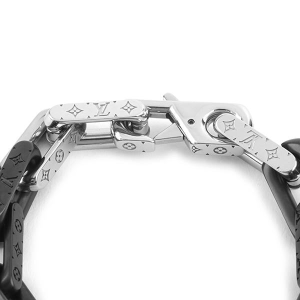 並行輸入 ルイヴィトン ブレスレット Louis Vuitton モノグラム ブラスレ・モノグラムチェーン M00686ユニセックス シルバー 銀 ブラック 黒 | LOUIS VUITTON | 04