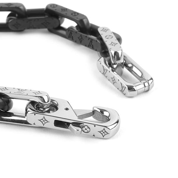 並行輸入 ルイヴィトン ブレスレット Louis Vuitton モノグラム ブラスレ・モノグラムチェーン M00686ユニセックス シルバー 銀 ブラック 黒 | LOUIS VUITTON | 05