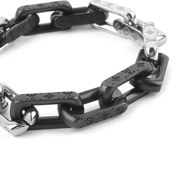 並行輸入 ルイヴィトン ブレスレット Louis Vuitton モノグラム ブラスレ・モノグラムチェーン M00686ユニセックス シルバー 銀 ブラック 黒 | LOUIS VUITTON | 06