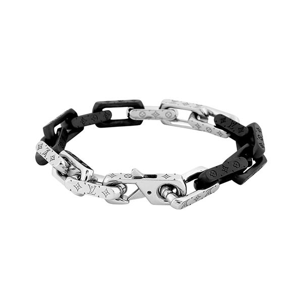 並行輸入 ルイヴィトン ブレスレット Louis Vuitton モノグラム ブラスレ・モノグラム チェーン M00687ユニセックス シルバー 銀 ブラック 黒 | LOUIS VUITTON | 01