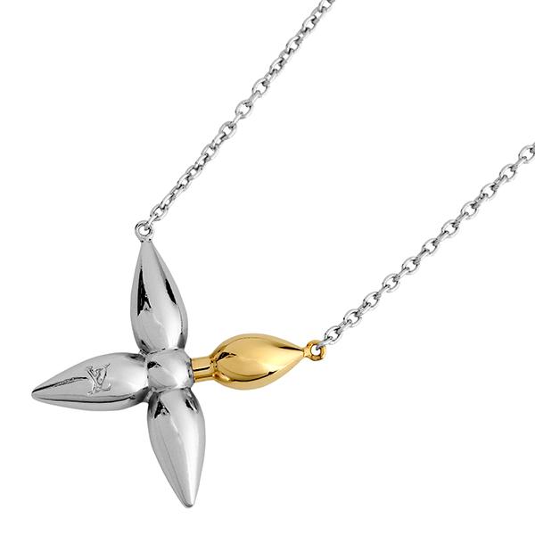 並行輸入 ルイヴィトン ネックレス Louis Vuitton モノグラム・フラワー コリエ・ルイゼット M01022レディース シルバー 銀 | LOUIS VUITTON