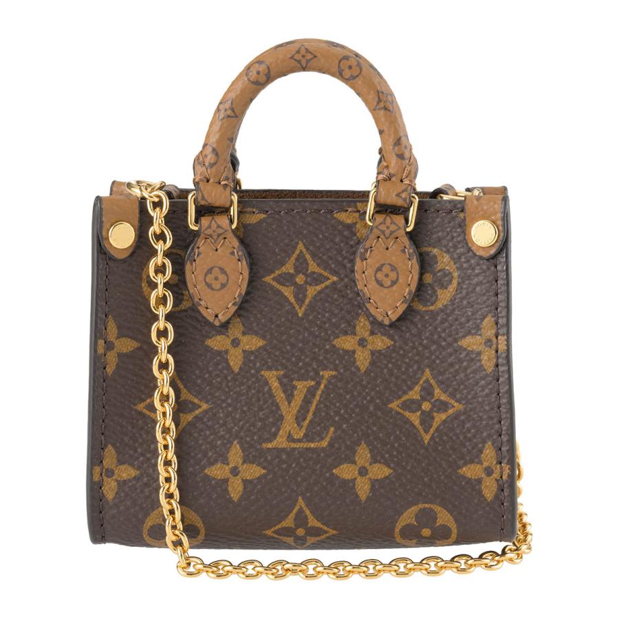 並行輸入 ルイヴィトン ポーチ Louis Vuitton モノグラム バッグチャーム・マイクロ オン ザ ゴー M02133レディース ブラウン 茶 | LOUIS VUITTON