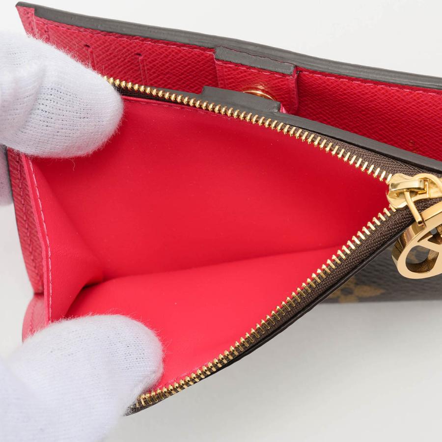 並行輸入 ルイヴィトン 2つ折り財布 Louis Vuitton モノグラム ポルトフォイユ・リサ M11380 レディース ブラウン 茶 ピンク | LOUIS VUITTON | 06