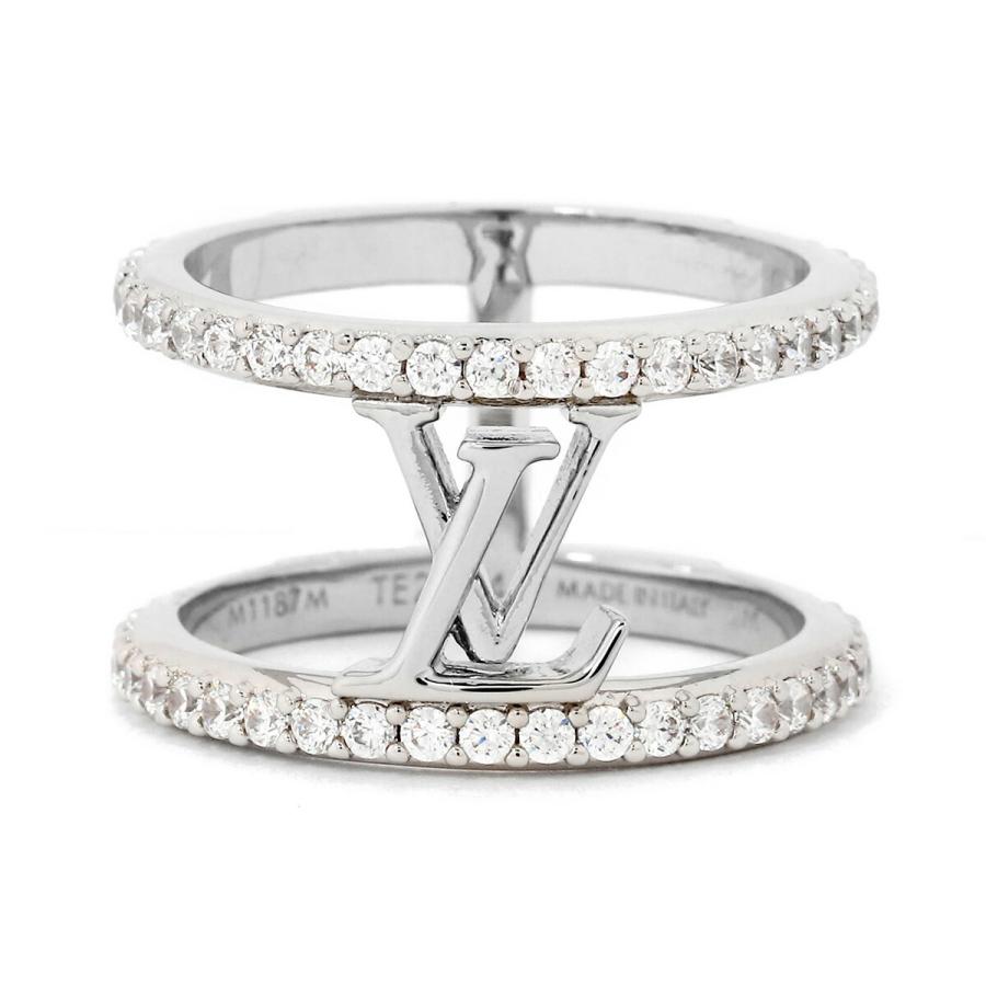 並行輸入 ルイヴィトン リング Louis Vuitton モノグラム リング・LV アイコニック ストラス Mサイズ M1187Mレディース シルバー 銀 | LOUIS VUITTON