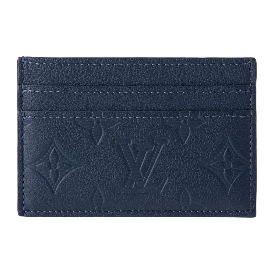 並行輸入 ルイヴィトン カードケース Louis Vuitton モノグラム・シャドウ DOUBLE CARD HOLDER M14789 メンズ ネイビー 紺 | LOUIS VUITTON