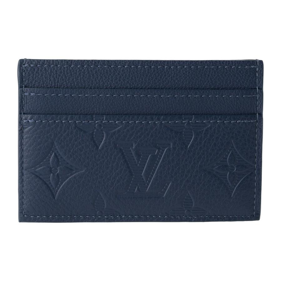 並行輸入 ルイヴィトン カードケース Louis Vuitton モノグラム・シャドウ DOUBLE CARD HOLDER M14789 メンズ ネイビー 紺 | LOUIS VUITTON | 01