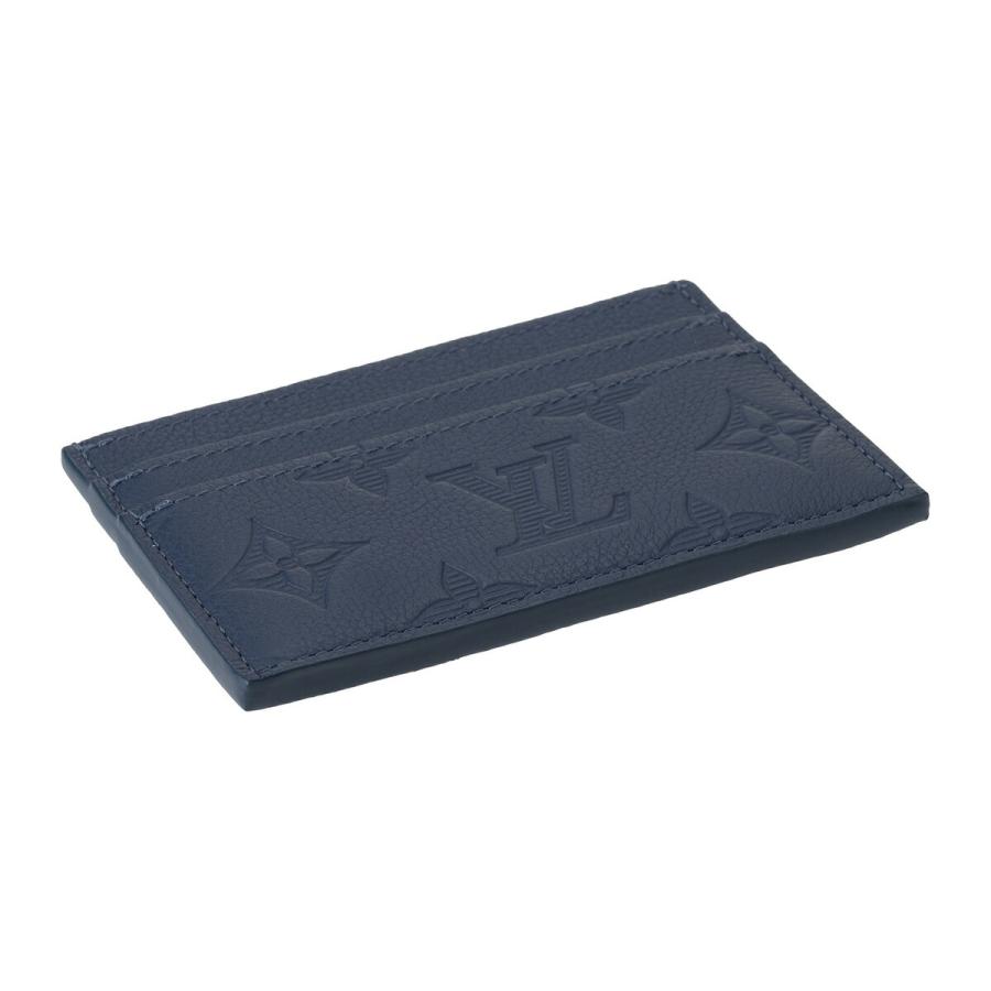 並行輸入 ルイヴィトン カードケース Louis Vuitton モノグラム・シャドウ DOUBLE CARD HOLDER M14789 メンズ ネイビー 紺 | LOUIS VUITTON | 02