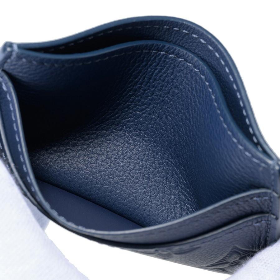 並行輸入 ルイヴィトン カードケース Louis Vuitton モノグラム・シャドウ DOUBLE CARD HOLDER M14789 メンズ ネイビー 紺 | LOUIS VUITTON | 05