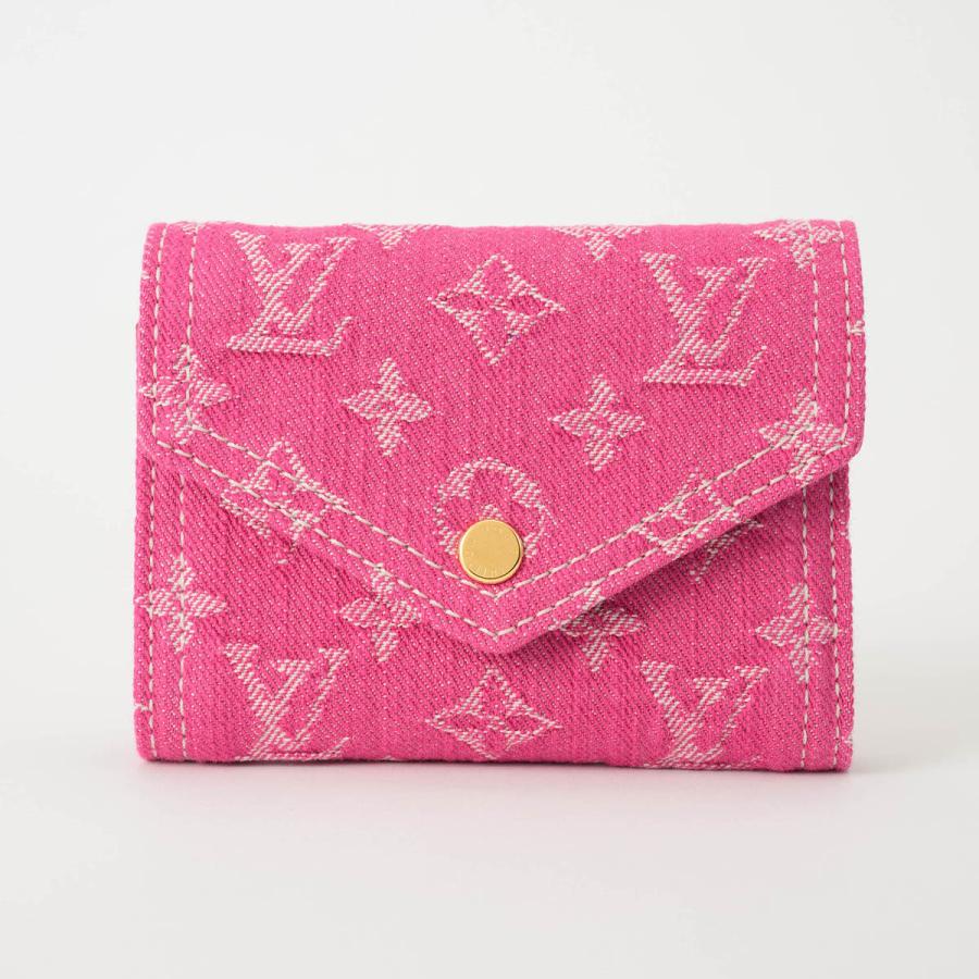 並行輸入 ルイヴィトン 3つ折り財布 Louis Vuitton モノグラム・デニム ポルトフォイユ・ヴィクトリーヌ M27707 レディース ピンク | LOUIS VUITTON