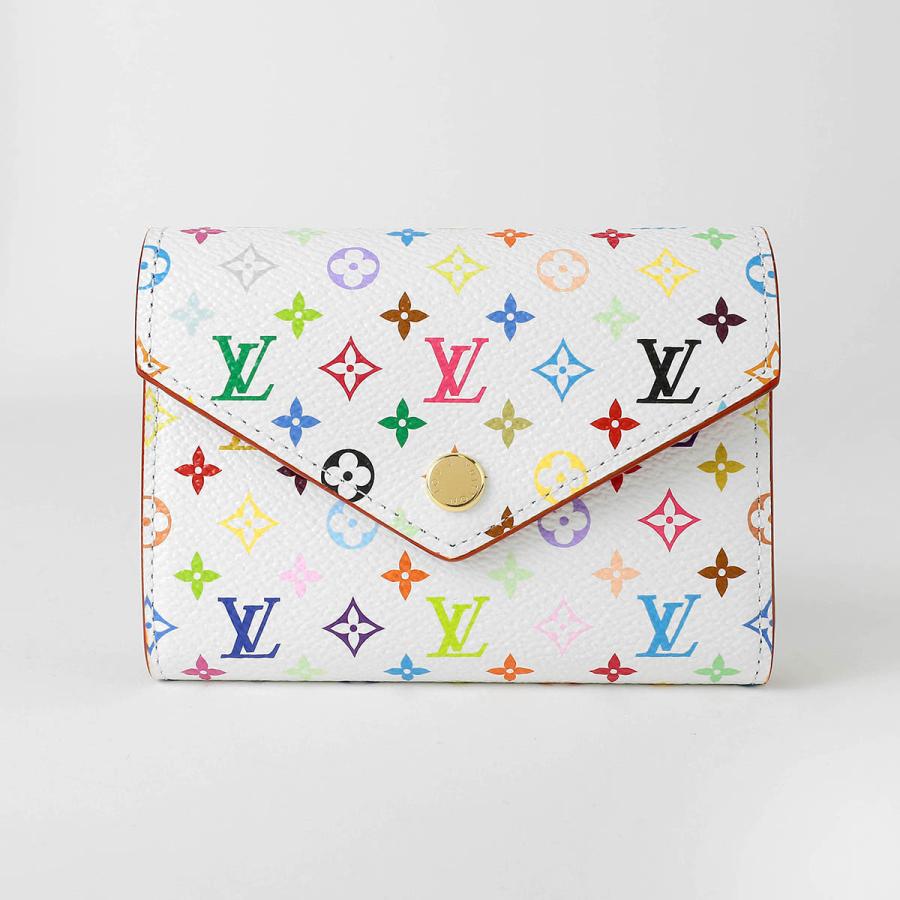 並行輸入 ルイヴィトン 2つ折り財布 Louis Vuitton ルイ・ヴィトン×村上隆 ポルトフォイユ・ヴィクトリーヌ M28387レディース ホワイト 白 マルチカラー | LOUIS VUITTON