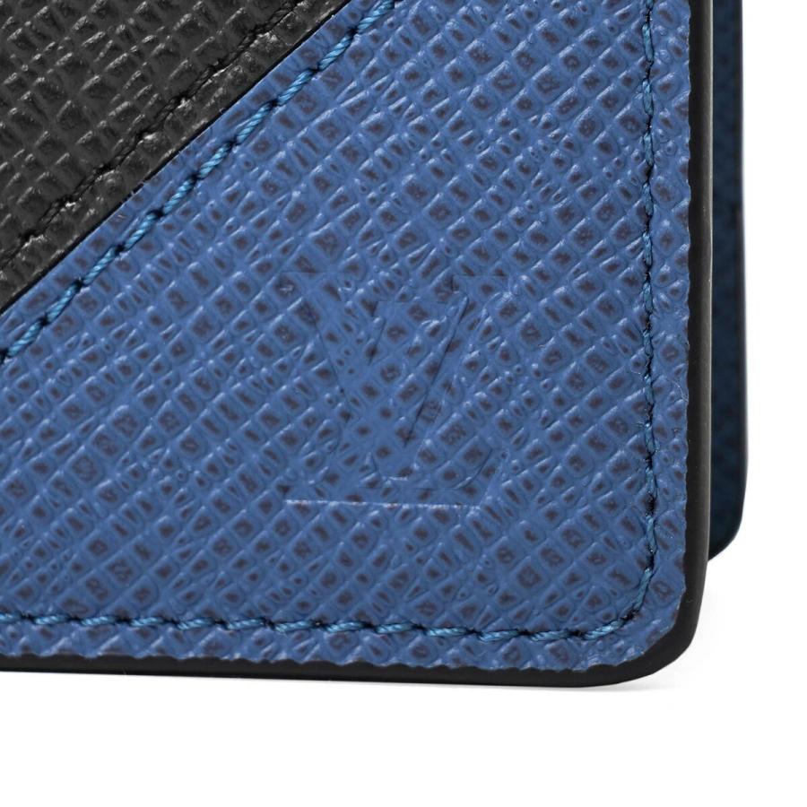 並行輸入 ルイヴィトン 2つ折り財布 Louis Vuitton タイガ ポルトフォイユ・ミュルティプル M30981メンズ ブラック 黒 ブルー 青 | LOUIS VUITTON | 07