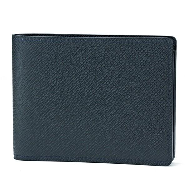 並行輸入 ルイヴィトン 2つ折り財布 ポルトフォイユ ミュルティプル M32826 ネイビー 紺 爆買 | LOUIS VUITTON