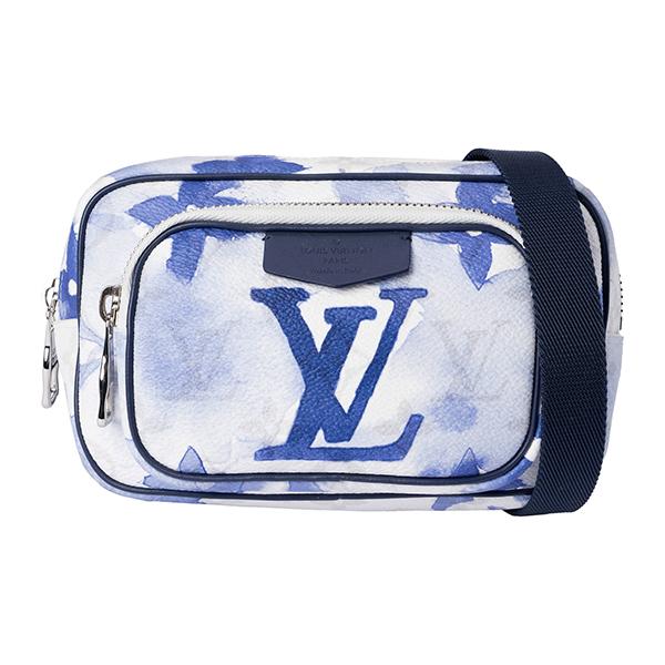 並行輸入 ルイヴィトン ショルダーバッグ Louis Vuitton モノグラム・ウォーターカラー アウトドア・ポシェット M45763ユニセックス ホワイト ブルー | LOUIS VUITTON