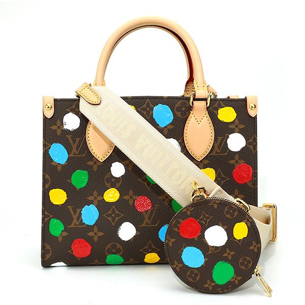 並行輸入 ルイヴィトン トートバッグ Louis Vuitton ルイヴィトン×草間彌生 オンザゴー PM M46380レディース ブラウン 茶 | LOUIS VUITTON